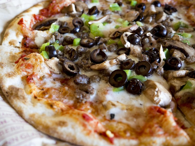 Pizza with Fresh Basil